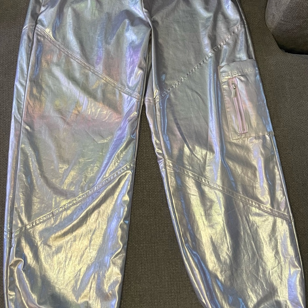 Limited Too Iridescent Silver Holographic Pants